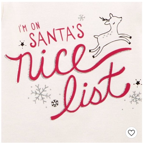 NWT Carter’s 3pc Santa's Nice List Pajama Set - Picture 2 of 4